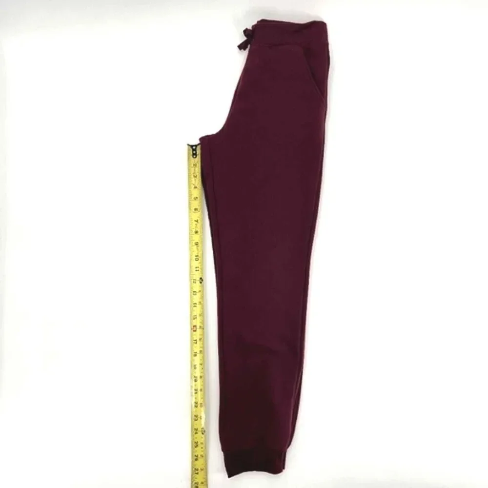 The Children's Place Uniform Fleece Jogger Pants Girl's Size 16 Burgundy Red